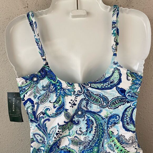 NWT Lauren Ralph Lauren Matching Tankini Top and Bottoms Sizes 16 - Picture 6 of 8